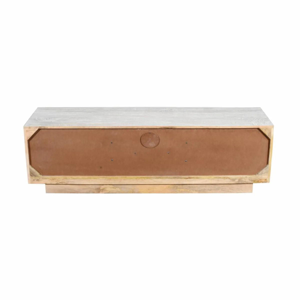 Made in Meubles Meuble TV en bois de manguier blanchi Alison