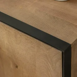 Made in Meubles Meuble TV en bois de manguier et métal Isil