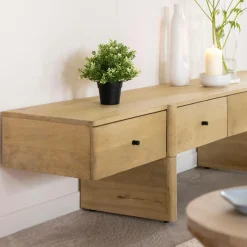 Made in Meubles Meuble TV en bois de manguier 4 tiroirs Amara