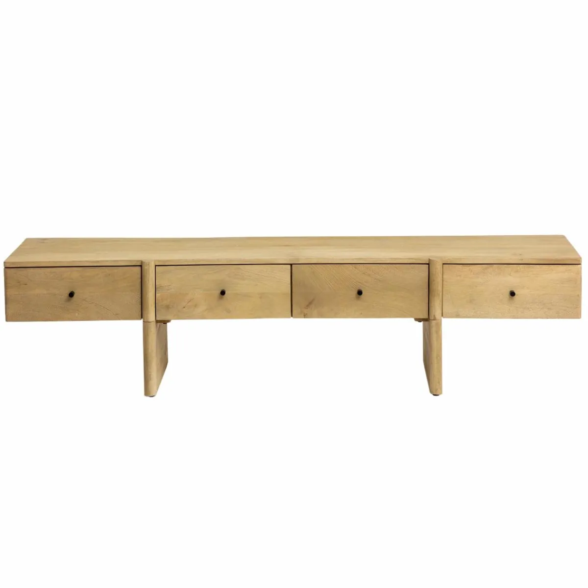 Made in Meubles Meuble TV en bois de manguier 4 tiroirs Amara