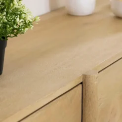 Made in Meubles Meuble TV en bois de manguier 4 tiroirs Amara