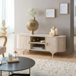 Made in Meubles Meuble tv en bois de manguier Macha