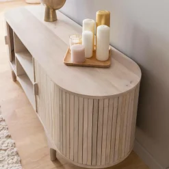 Made in Meubles Meuble tv en bois de manguier Macha