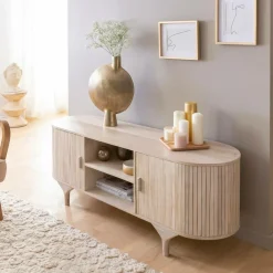 Made in Meubles Meuble tv en bois de manguier Macha