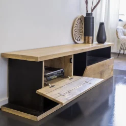 Made in Meubles Meuble TV en bois de manguier Joachim