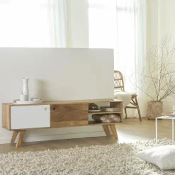 Made in Meubles Meuble TV en bois de manguier ArtiQ