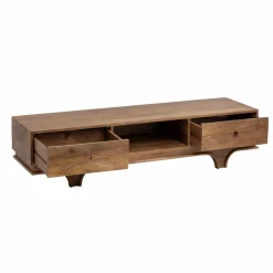 Made in Meubles Meuble TV en bois de manguier foncé Daelan