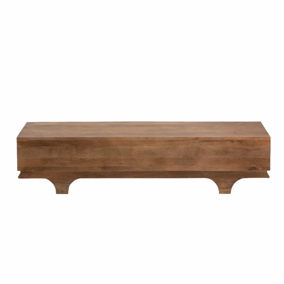 Made in Meubles Meuble TV en bois de manguier foncé Daelan