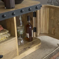 Made in Meubles Meuble TV en bois de manguier Riga