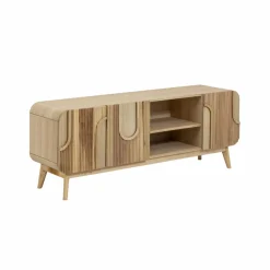 Made in Meubles Meuble TV en bois de paulownia Nilo