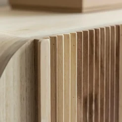 Made in Meubles Meuble TV en bois de paulownia Nilo