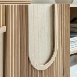 Made in Meubles Meuble TV en bois de paulownia Nilo