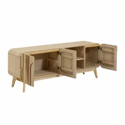 Made in Meubles Meuble TV en bois de paulownia Nilo