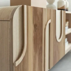 Made in Meubles Meuble TV en bois de paulownia Nilo