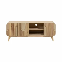 Made in Meubles Meuble TV en bois de paulownia Nilo