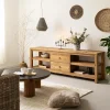Made in Meubles Meuble TV en bois de pin recyclé Blaise
