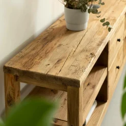 Made in Meubles Meuble TV en bois de pin recyclé Blaise