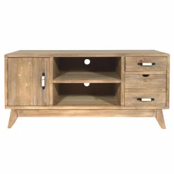 Made in Meubles Meuble TV en bois de sapin 112 cm Natural