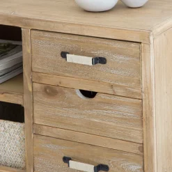 Made in Meubles Meuble TV en bois de sapin 112 cm Natural