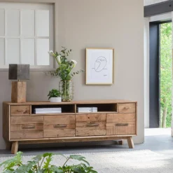 Made in Meubles Meuble TV en bois recyclé 180 cm Blaise