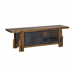Made in Meubles Meuble TV en bois recyclé et métal Hector