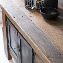 Made in Meubles Meuble TV en bois recyclé et métal Hector