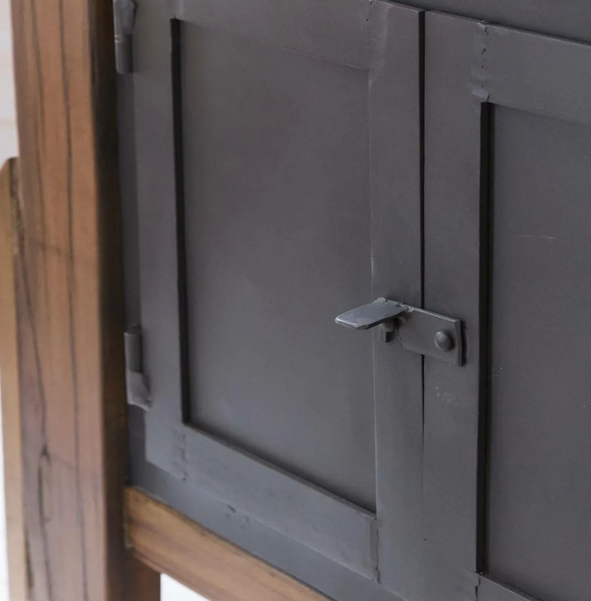 Made in Meubles Meuble TV en bois recyclé et métal Hector