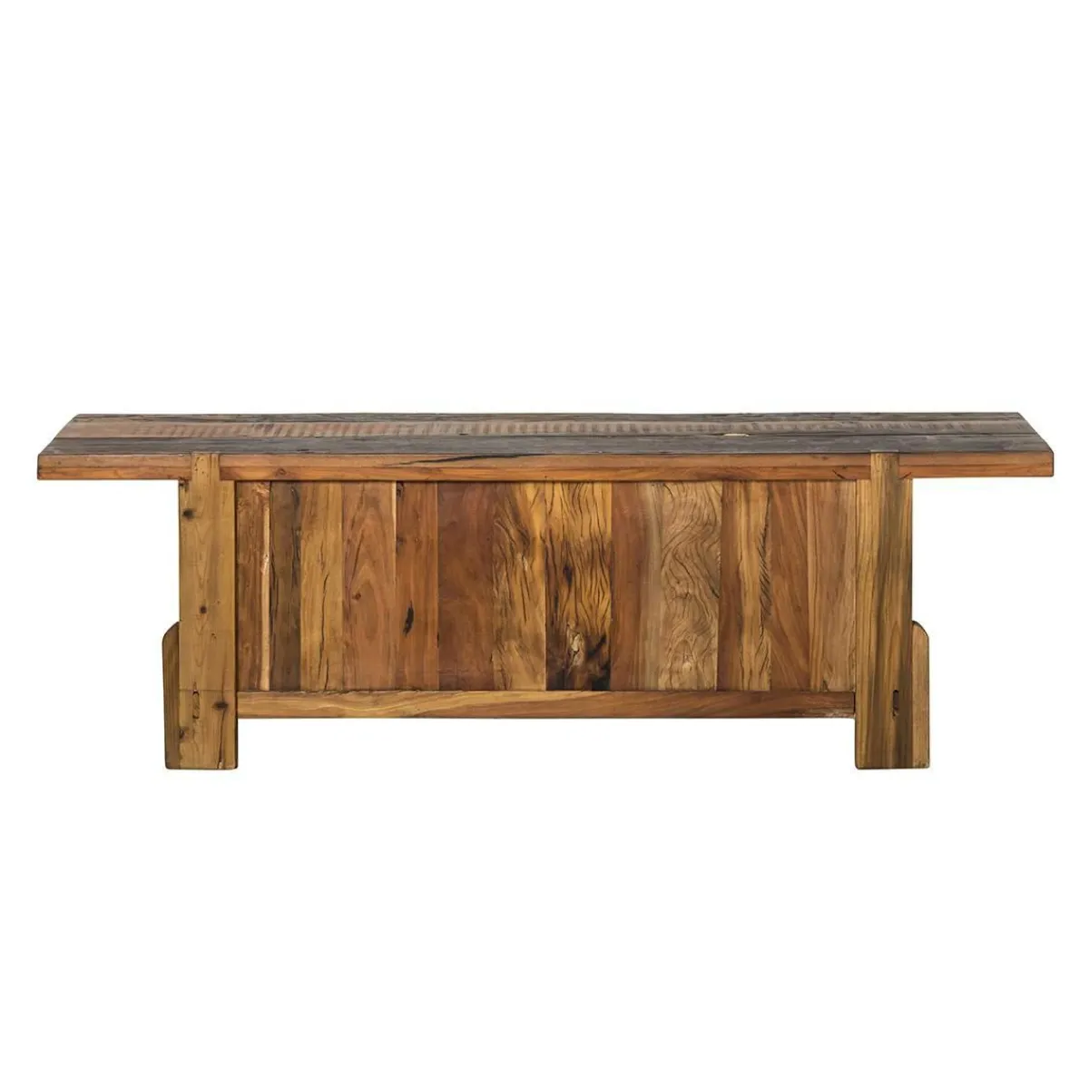 Made in Meubles Meuble TV en bois recyclé et métal Hector