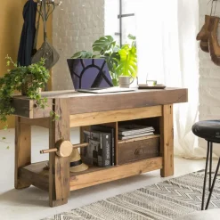 Made in Meubles Meuble TV en bois recyclé Hector