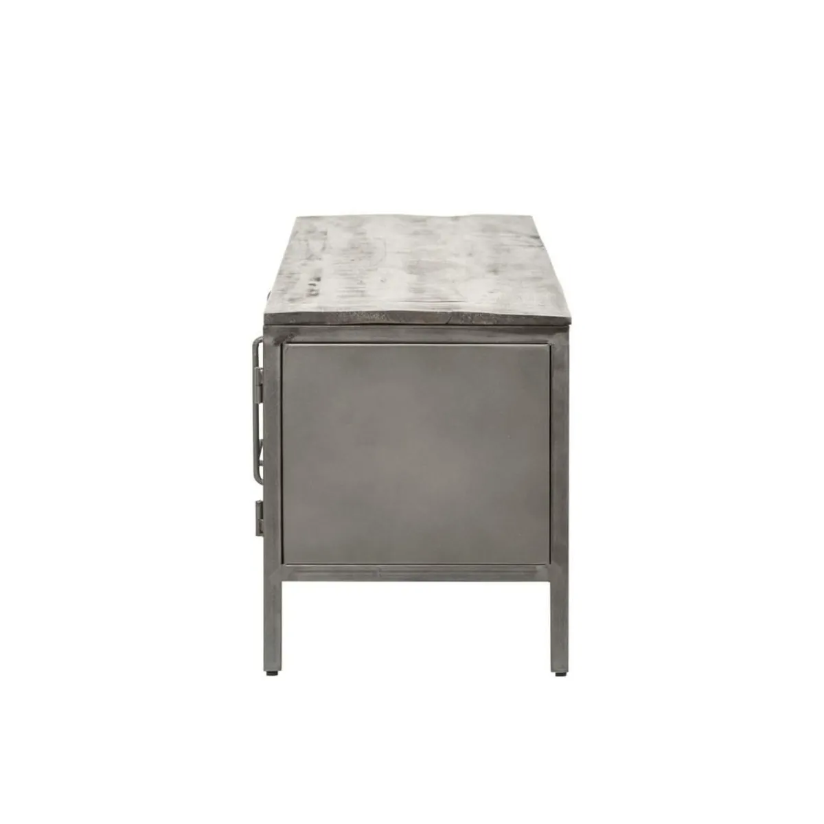 Made in Meubles Meuble tv en métal gris Gustavo