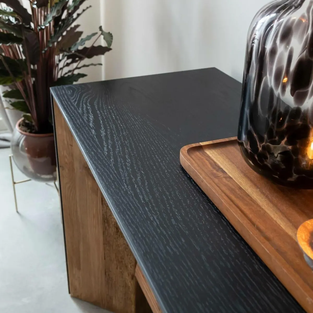 Made in Meubles Meuble TV en pin recyclé Constance