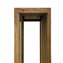 Made in Meubles Miroir avec rangements bois d'acacia Salta