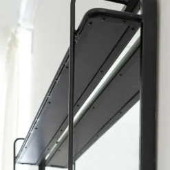 Made in Meubles Miroir avec étagère en bois et métal Jill