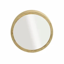Made in Meubles Miroir avec étagères en bois de manguier clair Juliet