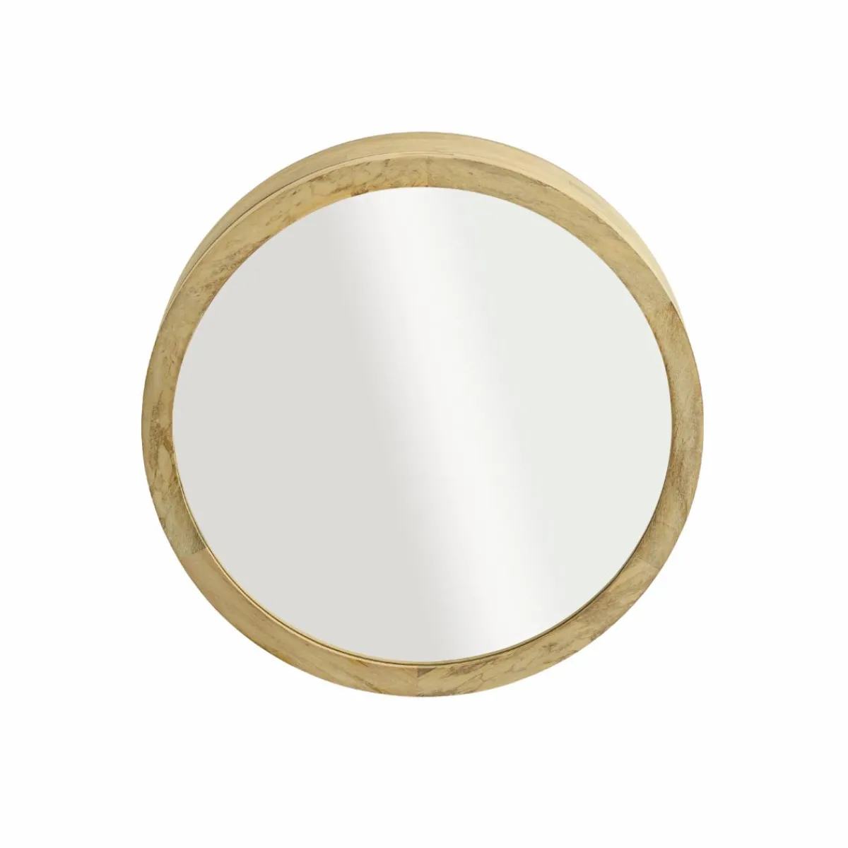 Made in Meubles Miroir avec étagères en bois de manguier clair Juliet