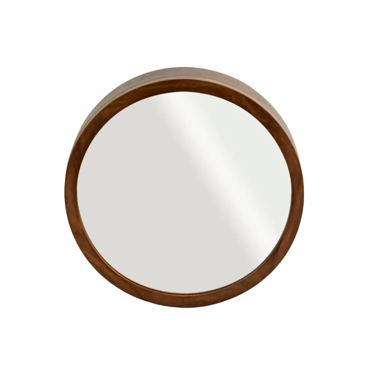 Made in Meubles Miroir avec étagères en bois de manguier foncé Remick