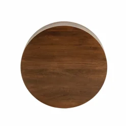 Made in Meubles Miroir avec étagères en bois de manguier foncé Remick