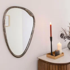 Made in Meubles Miroir en aluminium grand modèle Beryl