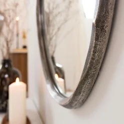 Made in Meubles Miroir en aluminium petit modèle Beryl