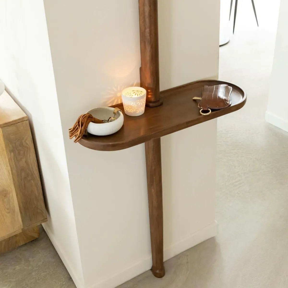 Made in Meubles Miroir en bois de manguier Dari