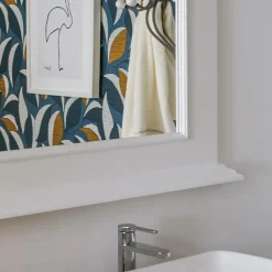 Made in Meubles Miroir en bois de pin blanc Manel