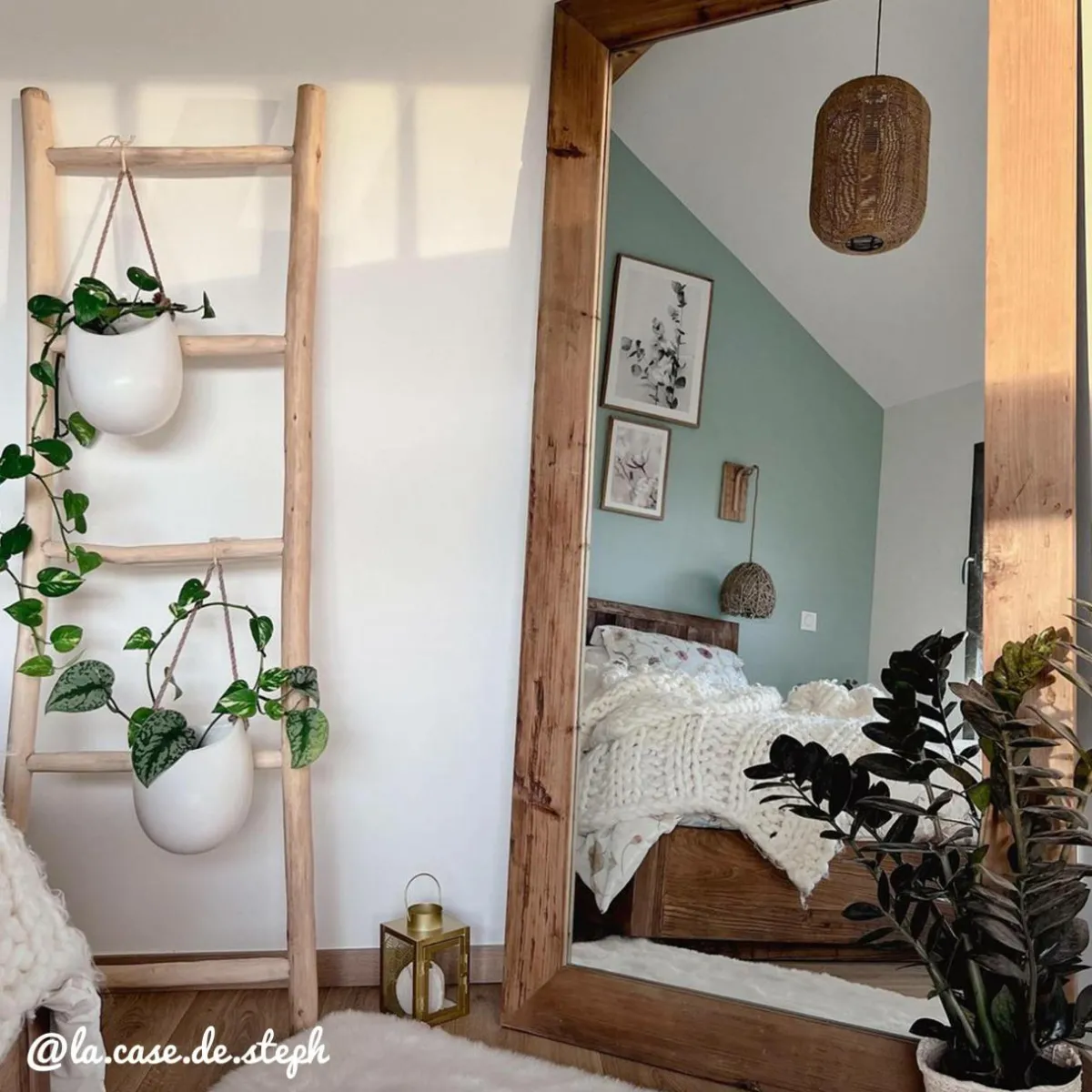 Made in Meubles Miroir en bois recyclé 165 cm Garance