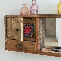 Made in Meubles Miroir horizontal en bois recyclé Vicky