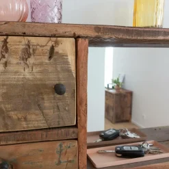 Made in Meubles Miroir horizontal en bois recyclé Vicky