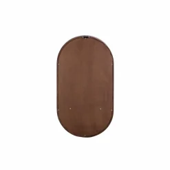 Made in Meubles Miroir ovale avec étagère en bois de manguier Marley