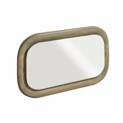 Made in Meubles Miroir ovale en bois de manguier Marley