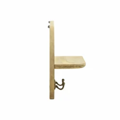 Made in Meubles Miroir ovale en bois de manguier clair Juliet