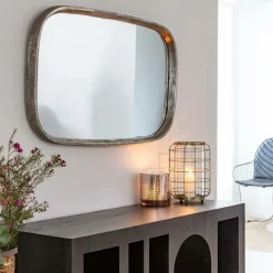 Made in Meubles Miroir rectangle en aluminium Beryl