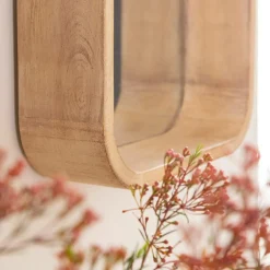 Made in Meubles Miroir rectangulaire en bois de manguier Domi