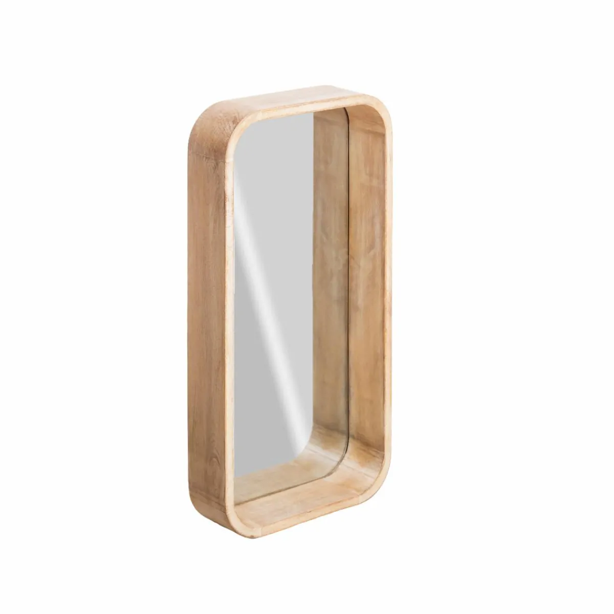 Made in Meubles Miroir rectangulaire en bois de manguier Domi